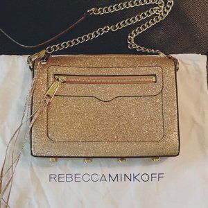 Rebecca Minkoff Crossbody Purse Rose Rold Sparkle